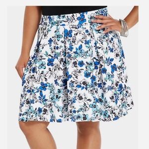 Torrid Floral Scuba Skater Skirt-Size 4X